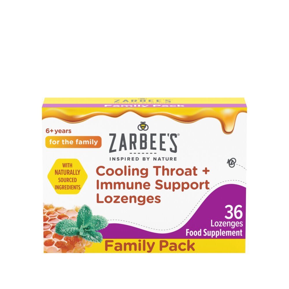 3574661781402_1.jpg Zarbee's Cooling Throat & Immune Support Lozenge - 36 Lozenges - Image 1