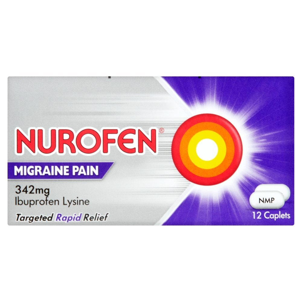6398751_t1.jpg Nurofen Migraine Pain - 12 x 342mg Caplets - Image 1