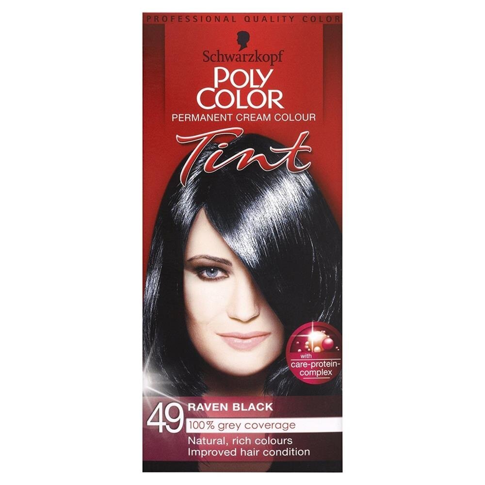 U1UVALLGJEW.jpg Schwarzkopf Poly Color 49 Raven Black - Image 1