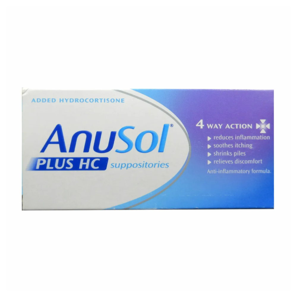 anusol-1.png Anusol Plus HC - 12 Suppositories - Image 1