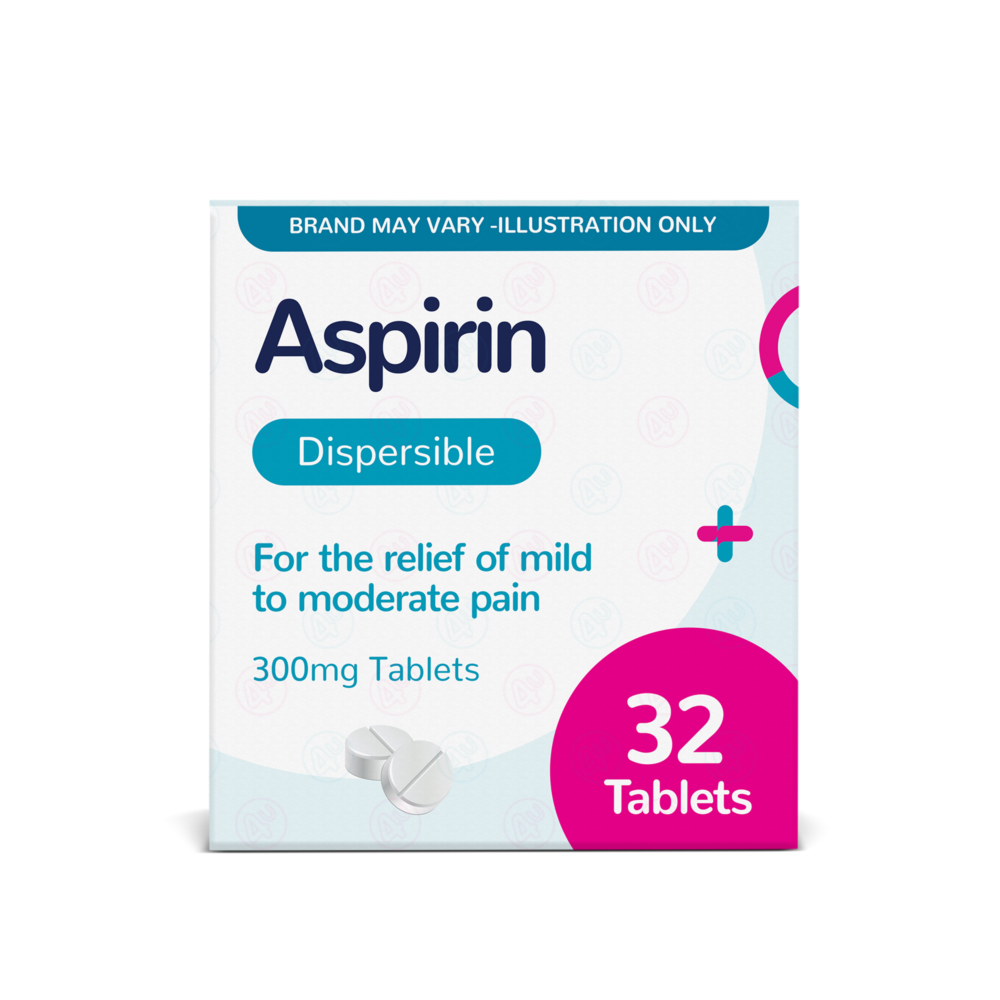 bmv_-_aspirin_dispercible_-_300mg_32_tablets_-_front_face_mockup.png Aspirin 300mg - 32 Dispersible Tablets - Image 1