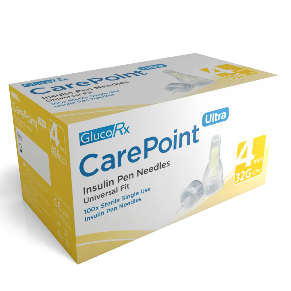 carepoint32g.png CarePoint Ultra Pen Needles 32g 4mm - Pack of 100 - Image 1