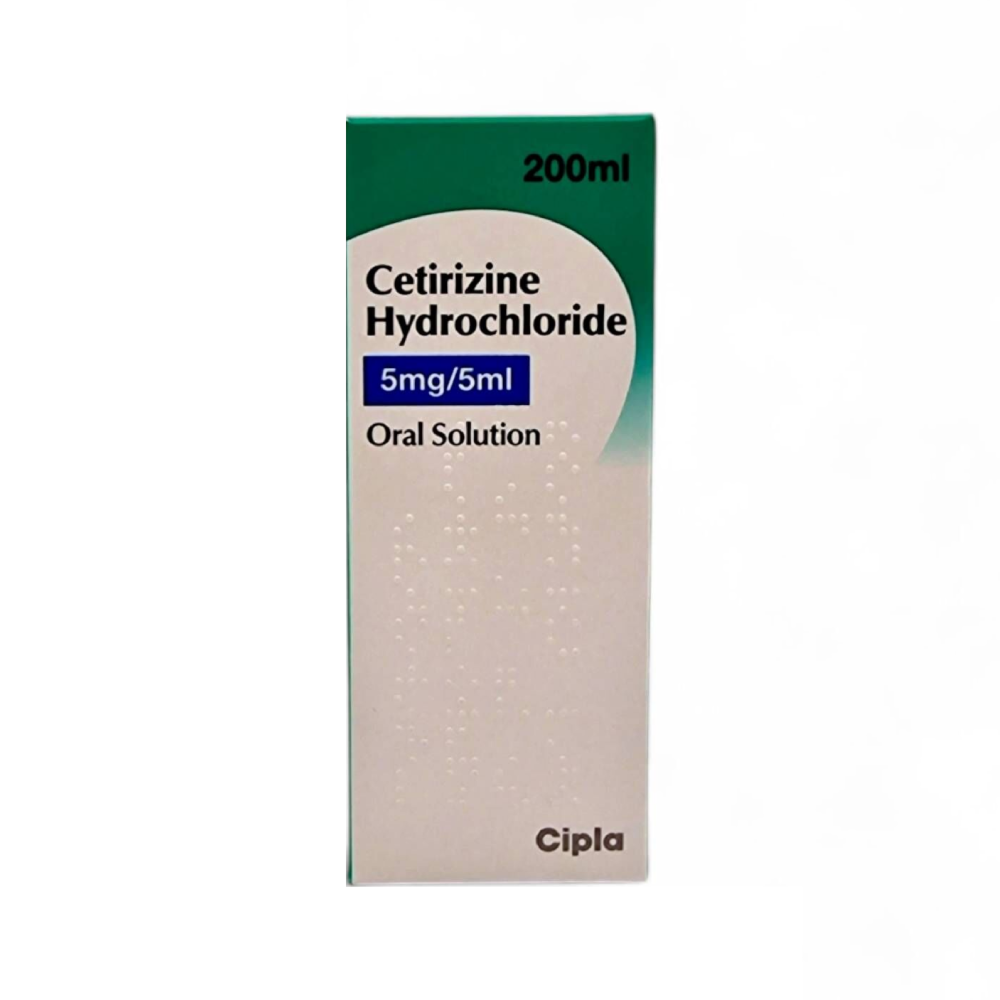 cetirizine200ml.png Cetirizine Allergy and Hayfever Relief 5mg/5ml Oral Solution – 200ml - Image 1