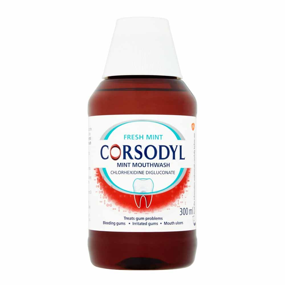 corsodyl300.png Corsodyl Chlorhexidine Mint Mouthwash - 300ml - Image 1