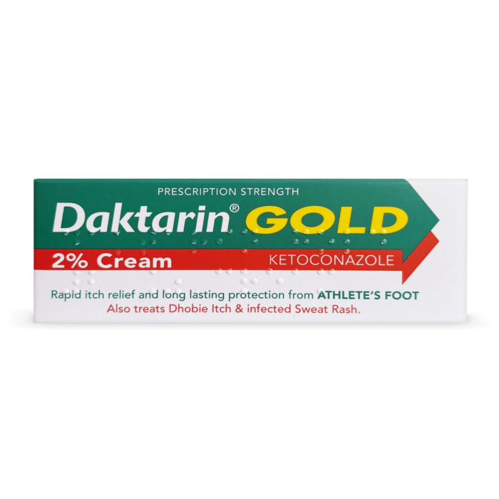 daktaringoldmain Daktarin Gold (Ketoconazole) 2% Cream - 15g - Image 1