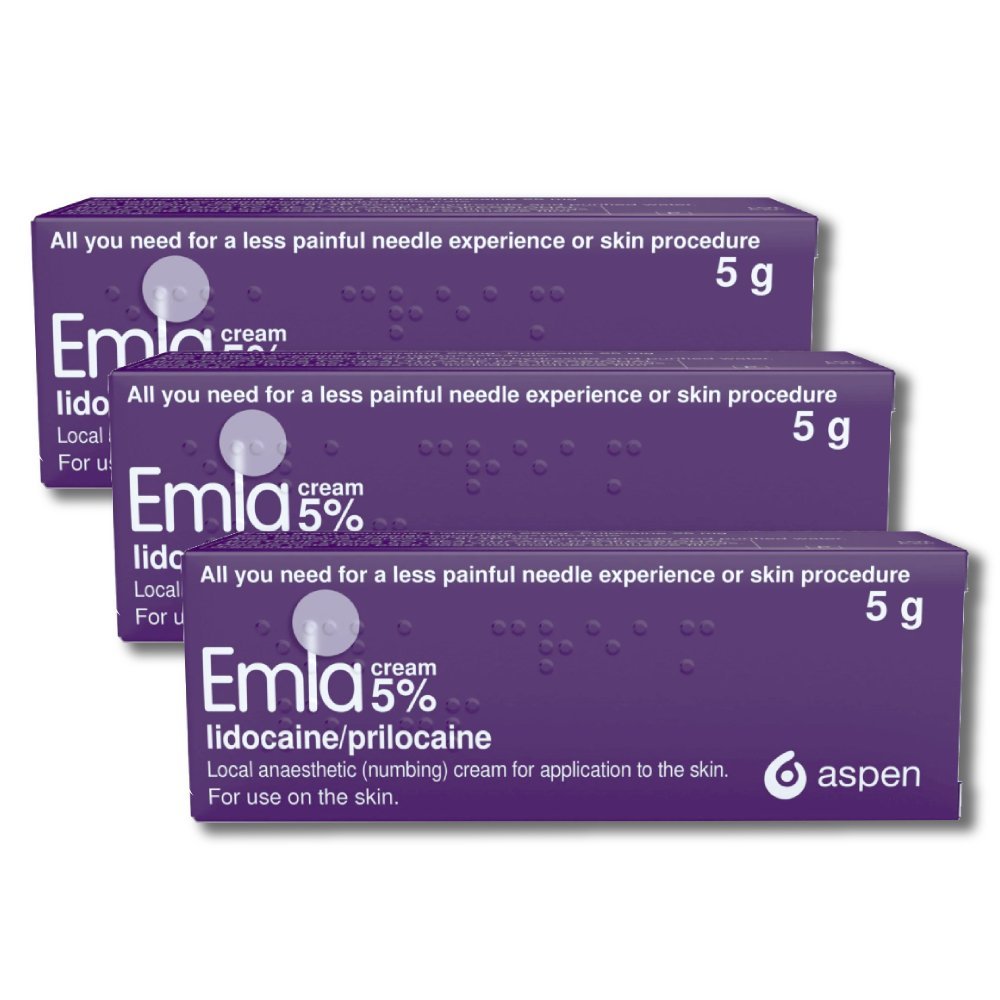 emla53packnew.jpg EMLA Cream 5% - 5g - 3 Pack - Image 1