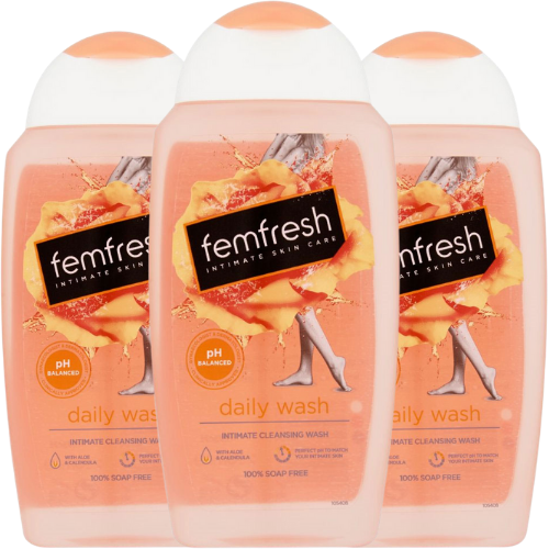 femfresh_3_pack.png Femfresh Intimate Hygiene Daily Wash 250ml x Pack of 3 - Image 1