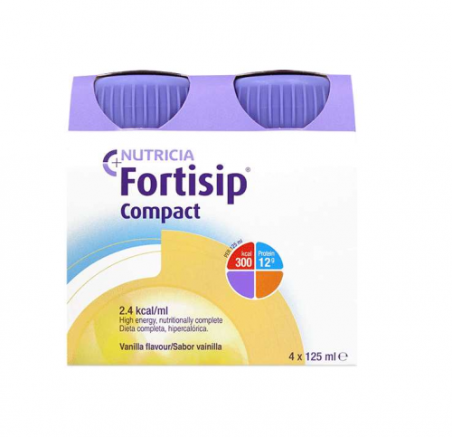fortisip.png Nutricia Fortisip Compact Vanilla - 4 x 125ml - Image 1