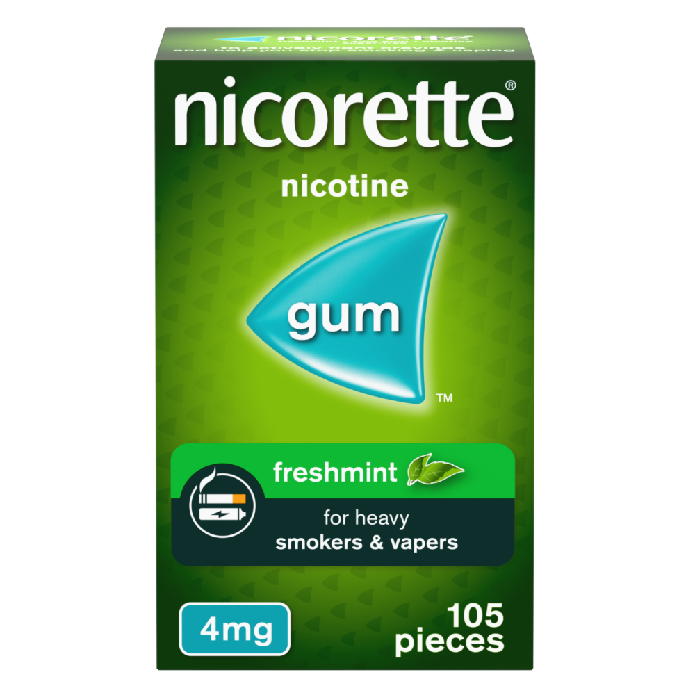 freshmint105-4mg.png Nicorette Freshmint 4mg Gum – 105 Pieces - Image 1
