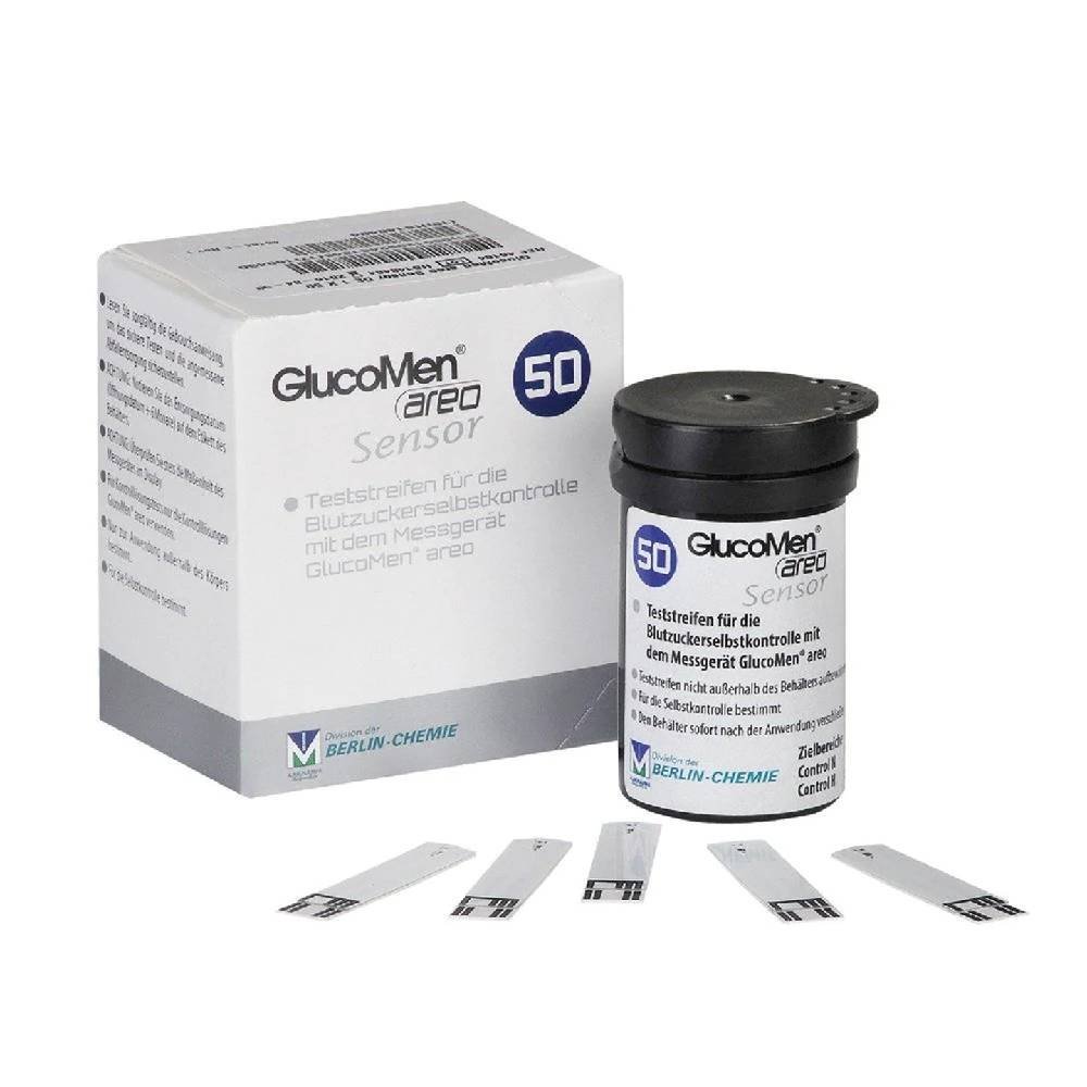 glucomen_aero_sensors_strips_-_50_test_strips.jpg Glucomen Areo Glucose Strips - 50 test Strips - Image 1