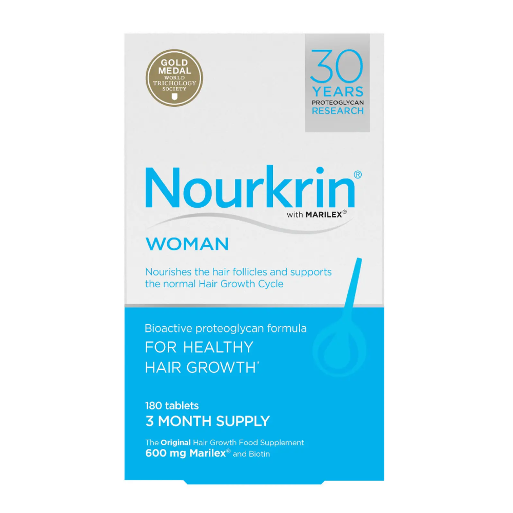 nourrkinwoman.png Nourkrin Woman For Hair Growth 3 Month Supply - 180 Tablets - Image 1