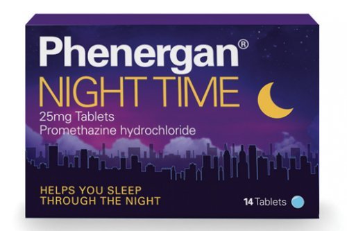 phenergan_night_time_25mg__tablets14s.jpg Phenergan Night Time 25mg (Promethazine) - 14 Tablets - Image 1