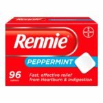Rennie Peppermint Chewable Indigestion & Heartburn Relief - 96 Tablets