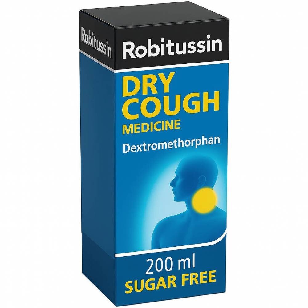 robitussin_dry_cough_200ml.jpg Robitussin Dry Cough Solution - 200ml - Image 1