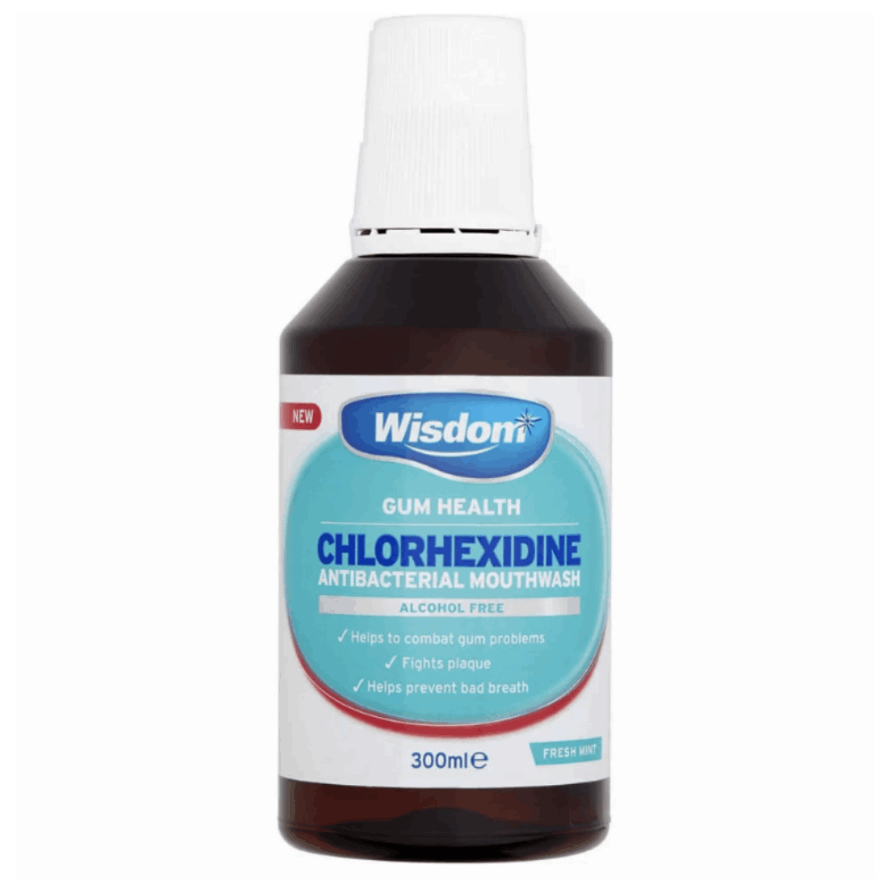 wisdomgumhealth1.png Wisdom Chlorhexidine Alcohol Free Mouthwash - Mint - Image 1