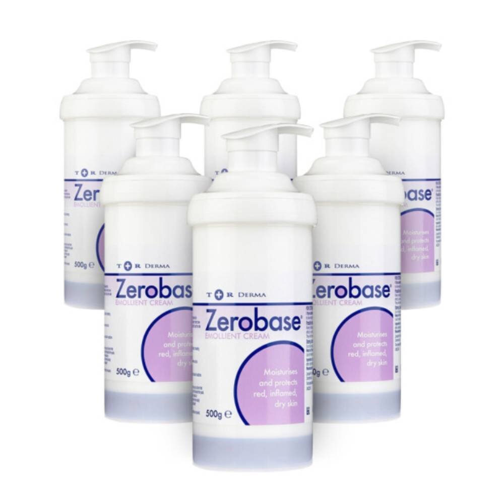 zerobase6pack.jpg ZeroBase Emollient Cream - 6 Pack - 500g - Image 1